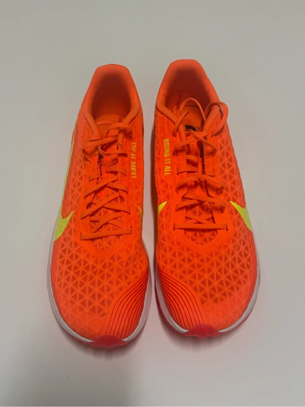 Nike Zoom Rival XC 5 MENS Total Orange Volt track shoes No Cleats Size 12 NWOB